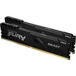 Interni KINGSTON DRAM 16GB 3200MHz DDR4 CL16 DIMM (Kit of 2) FURY Beast crna EAN: 740617319903