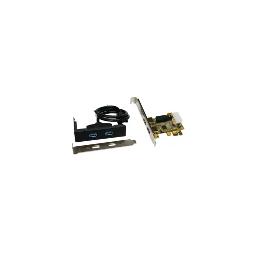 IO Exsys PCIe 2 ext. +1 int. USB3.0 (EX-11072WO) LP bulk incl. low-profile bracket