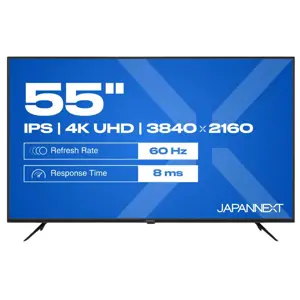 JAPANNEXT JN-IPS550UHD60F computer monitor 139.7 cm (55") 3840 x 2160 pixels 4K Ultra HD LCD Black