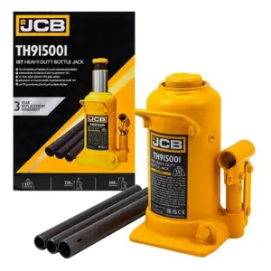 JCB hydraulic jack with a load capacity of 15T and a range of 280-508mm