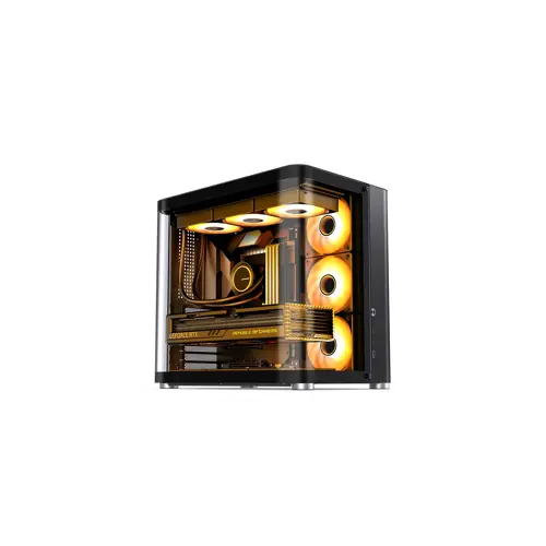 Midi-Tower kućište JONSBO TK-2 2.0 (staklo otporno na udarce, crna)