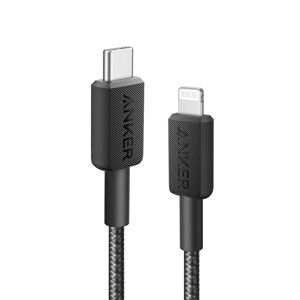 Kabel ANKER 322, USB-C/Lightning,180cm, pleteni, crni