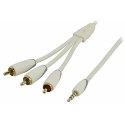Kabel BANDRIDGE BBM22410W20 audio 3.5mm - 3XRCA, 2m bijeli