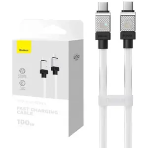 Kabel BASEUS, USB-C na USB-C, 100W, 200cm, White, CAKW000302