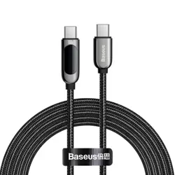 Kabel BASEUS, USB-C na USB-C, 100W, Display, 200cm, Black, CATSK-C01