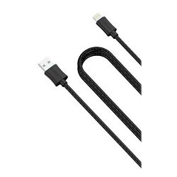 Kabel CYGNETT lightning charge&sync, pleteni, 2.0m crni