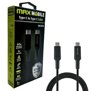 Kabel data MAXMOBILE UDC3028 Type C - Type C, QC, 1M crni