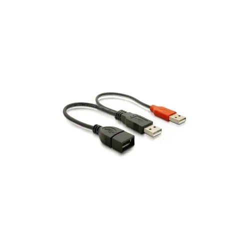 Kabel DELOCK, 2xUSB 2.0 Type-A (M) na USB 2.0 Type-A (Ž), 0.22m 65306