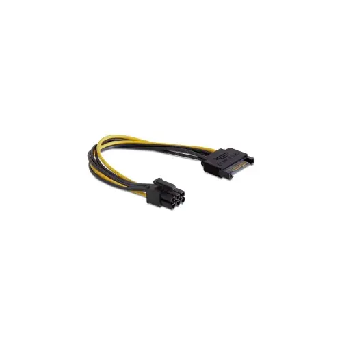 Kabel DELOCK, SATA int. power 15-pin (M) na 1x 6-pin, 21cm 82924