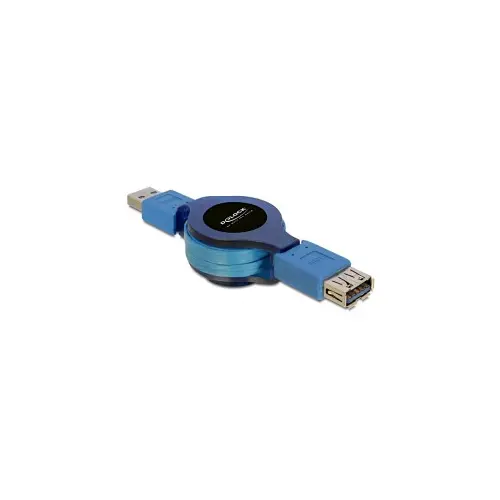 Kabel DELOCK, USB 3.0 A (M) na USB 3.0 A (Ž), produžni, retract., 1m