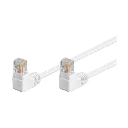 Kabel GOOBAY 96069, Patch, Cat5e U/UTP, kutni, bijeli, 0.5m