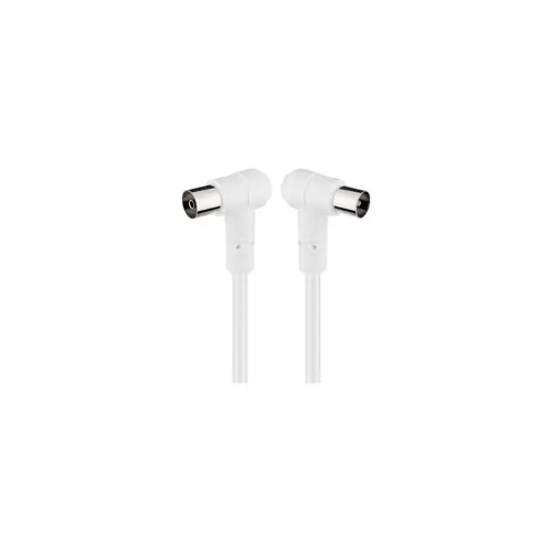 Kabel GOOBAY, antenski (M) na (Ž), bijeli, 2.5m, kutni, bulk
