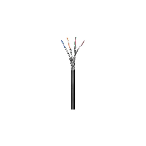 Kabel GOOBAY, CAT6 SFTP, za vanjsku uporabu, crni, puni, 1m (100m KOLUT)
