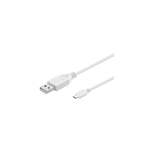 Kabel GOOBAY, USB-A na Micro USB B 2.0, bijeli, 1m polybag