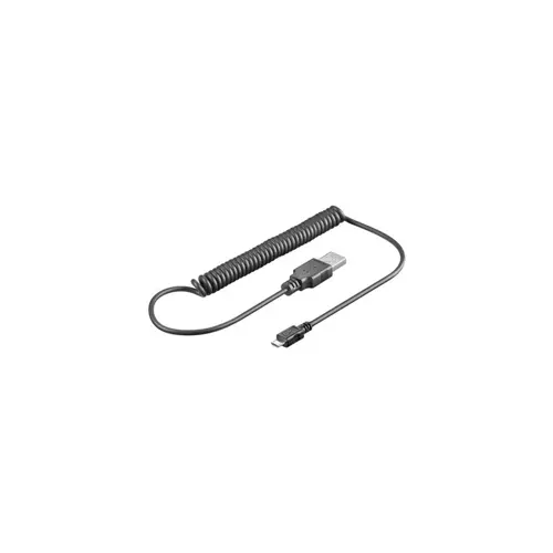 Kabel GOOBAY, USB-A na Micro USB B 2.0, spiralni, crni, 35-100cm