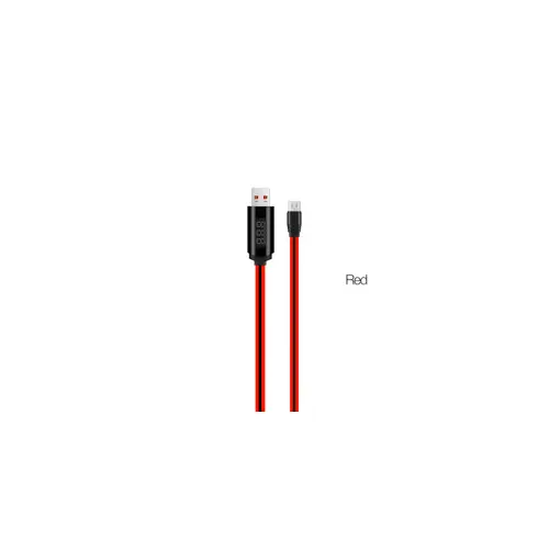 Kabel HOCO U29 LED displayed timing, micro, crveni