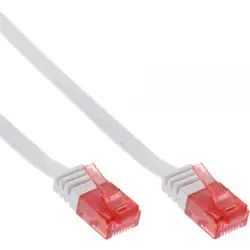 Kabel HQ 71600W, Patch, CAT6, UTP, bijeli plosnati, 10m
