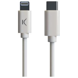 Kabel KSIX lighting na USB-C, 1.0m, bijeli