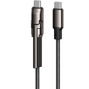 Kabel KSIX Ultrabrzi za punjenje sa stalkom, 60W, USB-C na USB-C, pleteni, 1.0m