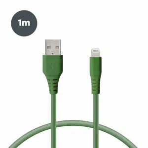 Kabel KSIX USB-A na lightning, 1.m zeleni