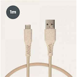 Kabel KSIX, USB-A na USB-C, eko materijal, 1.5m