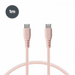 Kabel KSIX USB-C na USB-C, 1.M, rozi
