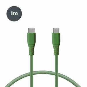 Kabel KSIX USB-C na USB-C, 1.M zeleni