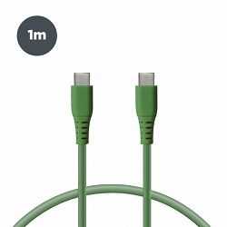 Kabel KSIX USB-C na USB-C, 1.M zeleni