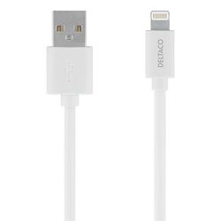 Kabel lightning DELTACO, GNG-LIGHT1MW, 1m bijeli