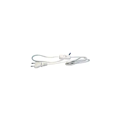 Kabel mrežni 2x0.75 EMOS, s prekidačem i utikačem, bijeli