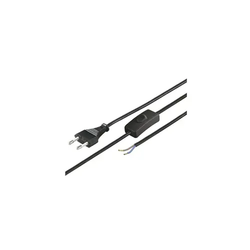Kabel mrežni 2x0.75 GOOBAY, s prekidačem i utikačem, crni