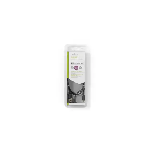 Kabel NEDIS CCGB60620BK10, 3U1 Sync+Charge, USB-A (M) na micro B (M) /Type-C (M) /8-pin Lightning , crni, 1m