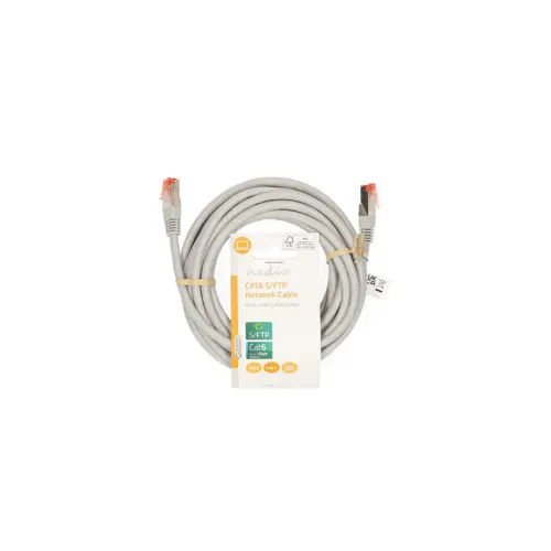 Kabel NEDIS CCGL85220GY50, Patch, CAT6 SFTP, UTP, sivi, 5m