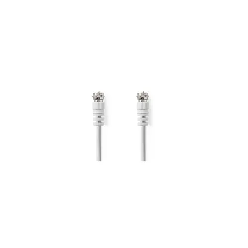Kabel NEDIS CSGL41000WT20, antenski F konektor (M) na F konektor (M), bijeli, 2m, label