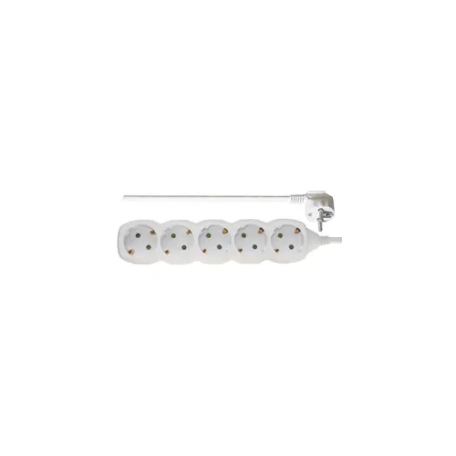 Kabel produžni EMOS, 5 mjesta, 1mm2, bez prekidača, 1.5m
