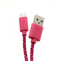 Kabel za mobitel SBOX USB A - MICRO USB 1m pink