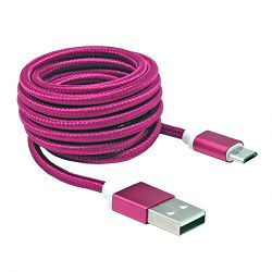 Kabel SBOX USB A - MICRO USB FRUITY 1,5m roza