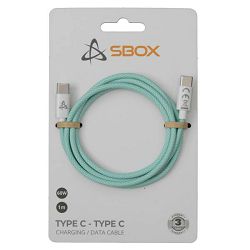 Kabel SBOX USB TYPE C na TYPE C, M/M, 1M Zeleni, 60W