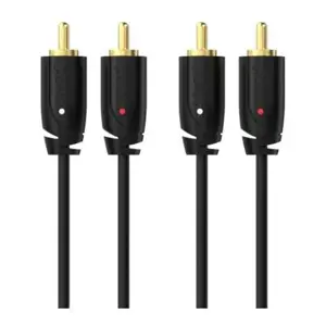Kabel SINOX PRO, 2 RCA - 2 RCA, 1m crni