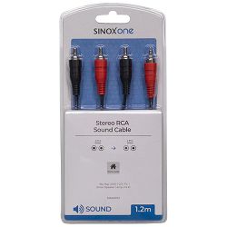 Kabel SINOX SOA2002 2 X RCA - 2 X RCA, Audio kabel, 1.2M