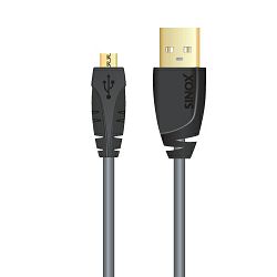 Kabel SINOX SXC4901, USB Micro-B, 1M crni