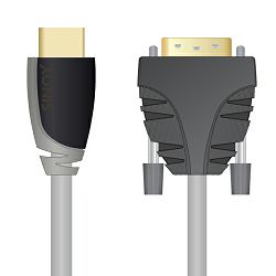 Kabel SINOX SXV1105, DVI D M - HDMI M, 5M crni