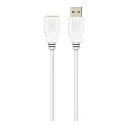 Kabel SINOX, USB 2.0, kabel A-A Extension bijeli, 2m