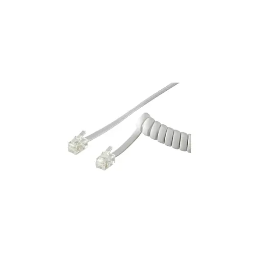 Kabel telefonski M M 4/4 SPIRALNI 5m,bijeli, za slušalicu
