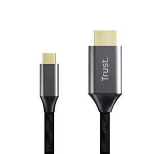 Kabel TRUST CALYX, USB-C na HDMI, Full HD/Ultra HD 4K, 200cm, Black