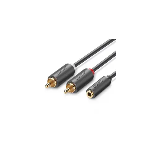 Kabel UGREEN, 3.5mm (Ž) na 2xRCA (M), 1m
