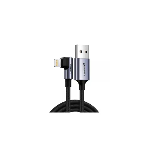 Kabel UGREEN, kutni Lightning na USB 2.0 A (M), kutni 90°, crni, 1m