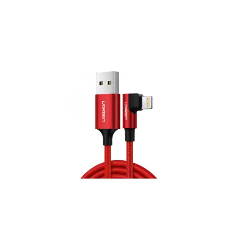 Kabel UGREEN, kutni Lightning na USB 2.0 A (M), kutni 90°, crveni, 1m