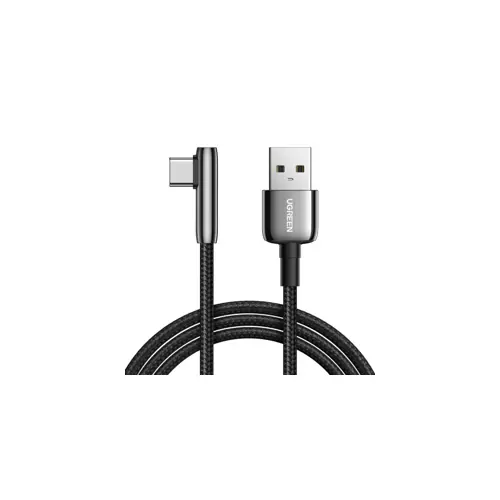 Kabel UGREEN, kutni USB-C (M) na USB 2.0 A (M), 3A, crni, 1m
