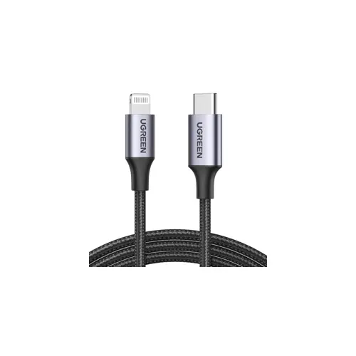 Kabel UGREEN, Lightning na Type-C 2.0 (M), sivi, 1m
